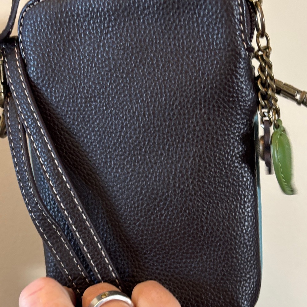 Chala Floral Crossbody Bag in Blue and Brown - Picture 8 of 8